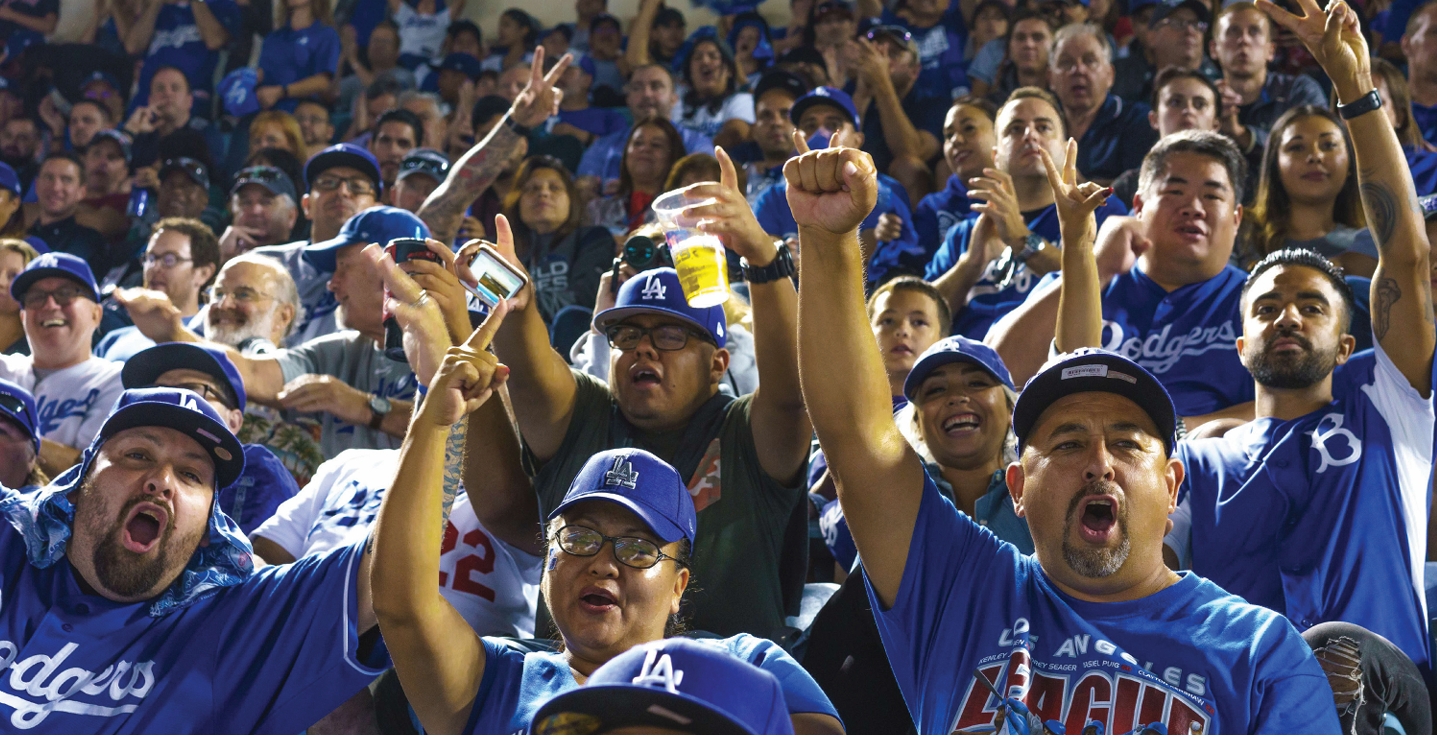 Dodger fans cheer in a file photo.